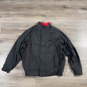 Dryjoys By FootJoy Men's Jacket Full Zip Golf Casual‎ Athletic	M Black/Red